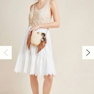 Anthropologie Beckett Crochet Eyelet dress